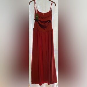 Halara Breezful Backless Flowy Flare Maxi Dress